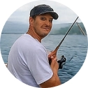 William Clifton, Navy Blue boat tour guest at Gerakas in Milos