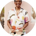 Ibi Brown, Navy Blue yacht cruise guest at Glaronisia in Milos