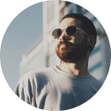 Luis Ditali, Navy Blue boat tour guest at Glaronisia in the Cyclades