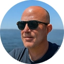 Andrei Iliev, Navy Blue yacht tour guest at Kleftiko in Milos