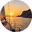 Elena R., Navy Blue yacht tour guest at Mandrakia in Milos