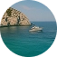 Ama Okafor, Navy Blue island-hopping cruise guest in the Cyclades