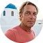 Aaron Bell, Navy Blue direct sea transfer guest from Mykonos to Milos