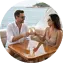 Hans Boateng, Navy Blue private sea transfer guest from Santorini to Milos