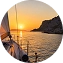 Margaret H., Navy Blue honeymoon sea transfer guest from Sifnos to Milos