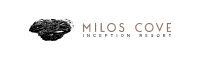 Milos Cove logo – Navy Blue accommodation partner